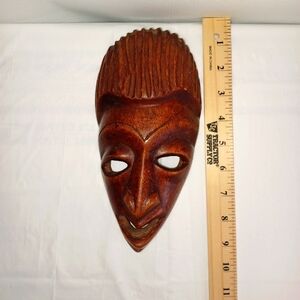 Vintage African Handcrafted Wooden Tribal Mask Wall Art